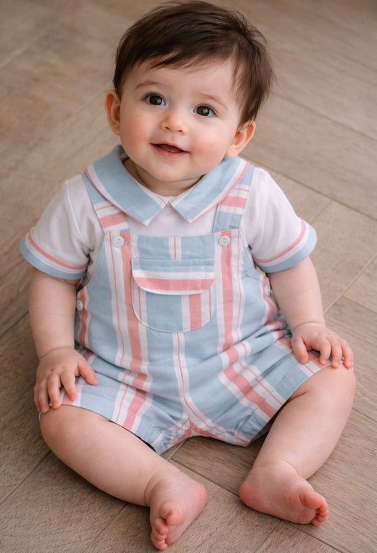 Deolinda Baby Boy Copacabana Dungarees & T-shirt Set