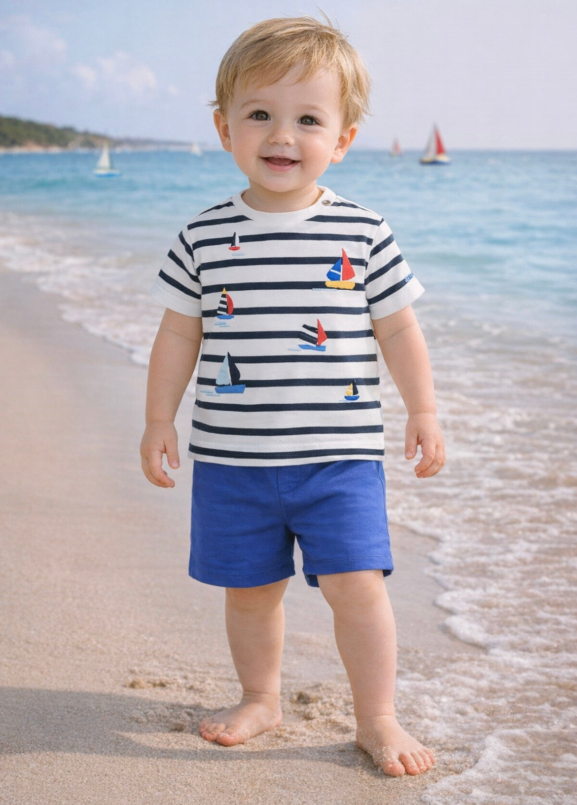 Weekend a la mer Baby Boy JEVOGUE Short Set