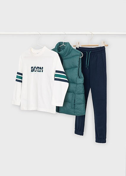 Mayoral Joggers, T-Shirt & Gilet Set