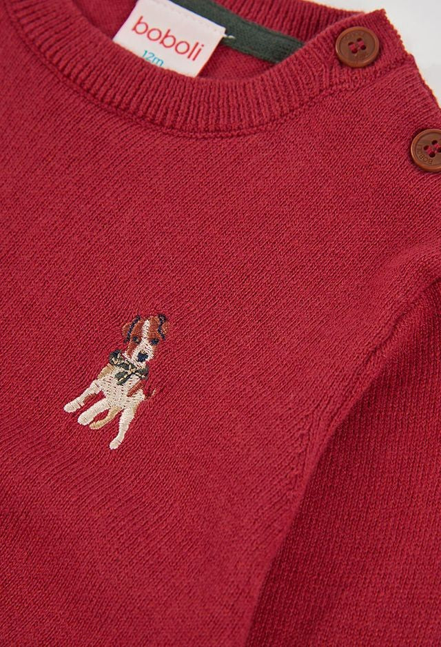 Boboli Knitwear Jumper for boys in Berry