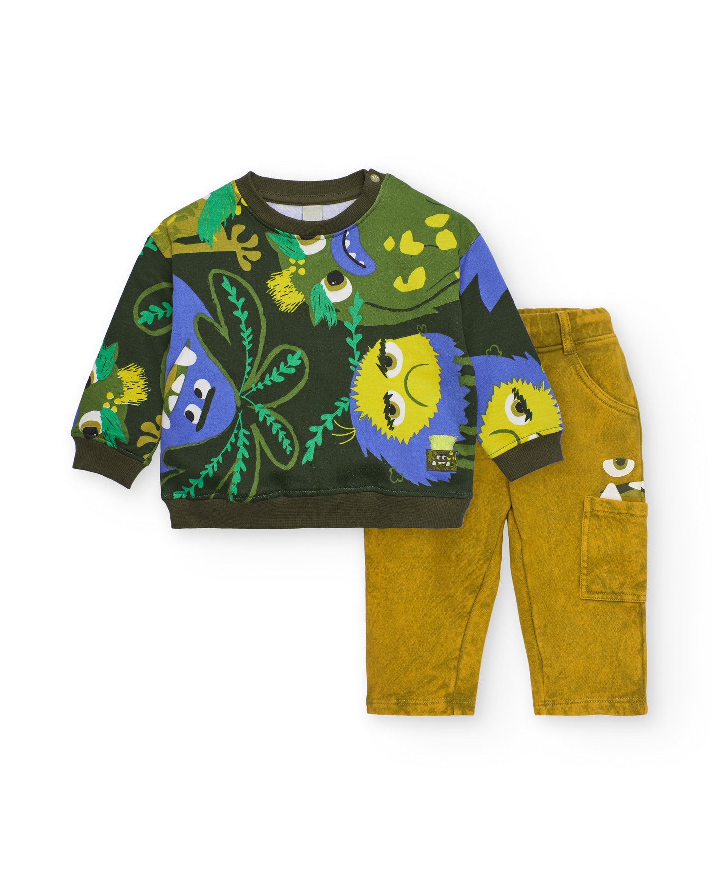 Tuc Tuc Creatures PLUSH SWEATSHIRT AND TROUSERS GREEN