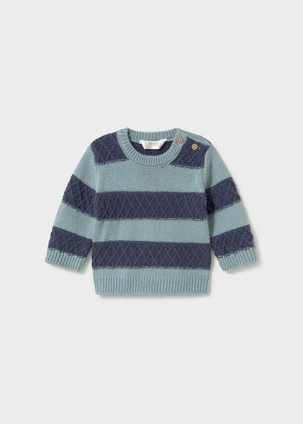 Mayoral Knitted Sweater Navy & Pale Blue
