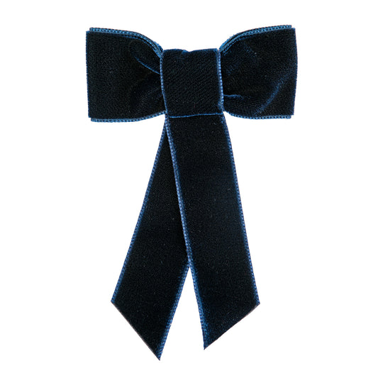 Condor Coquette hair clip with velvet bow - 480                           Navy Blue