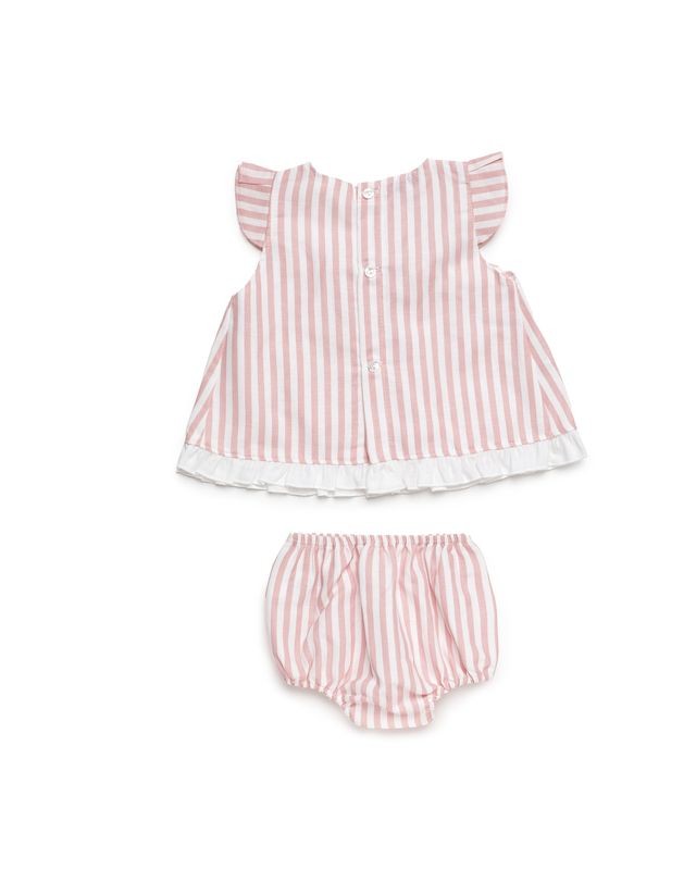 Juliana baby striped dress with bloomers