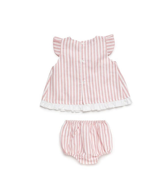 Juliana baby striped dress with bloomers