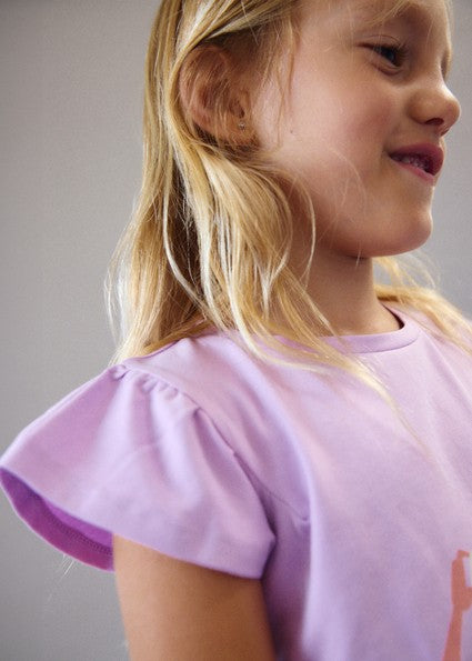 Mayoral Girl Lilac T-shirt with Fun Print