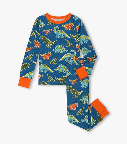 Hatley Dino Roar Stretch Cotton Pyjama Set