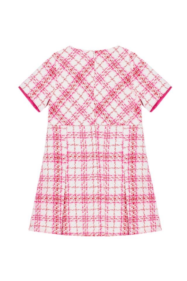 Patachou Candy Pink Tweed Dress