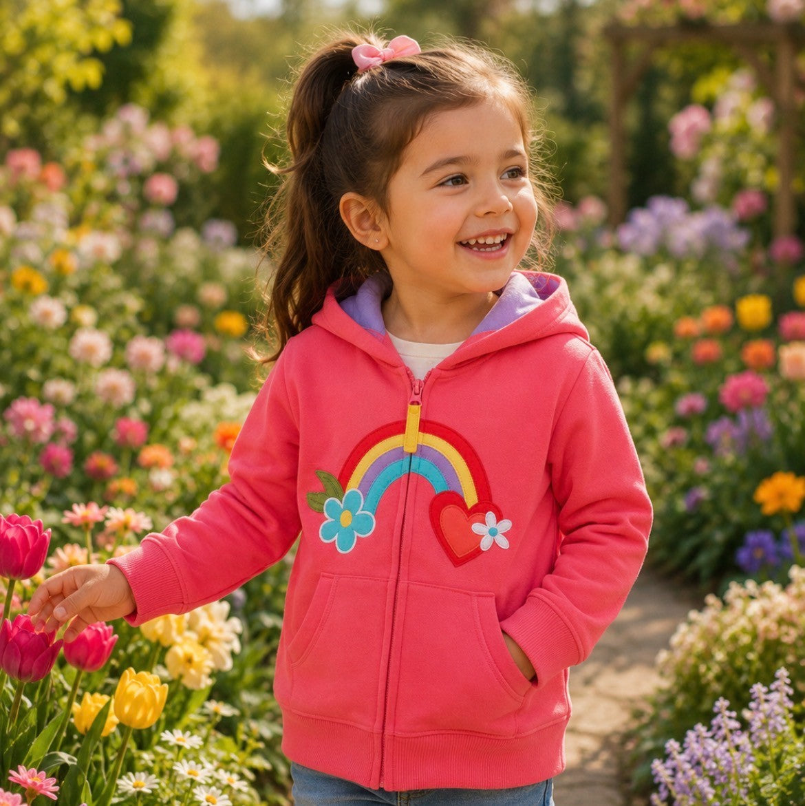 FRUGI CARBIS HOODIE WITH RAINBOW
