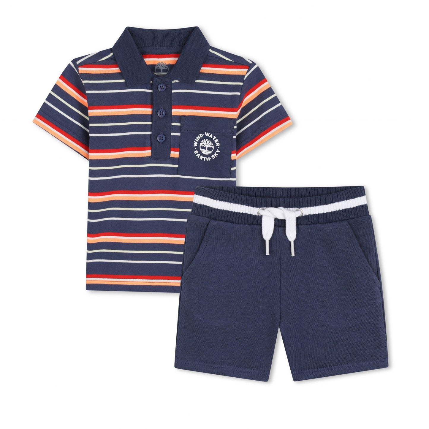 TIMBERLAND BABY BOY T-SHIRT+SHORT SET  SLATE BLUE
