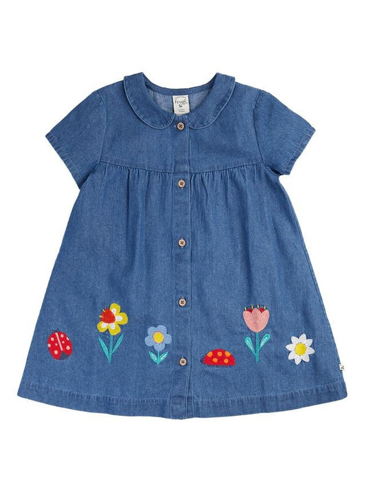 FRUGI ROSEMARY DENIM DRESS BLUE