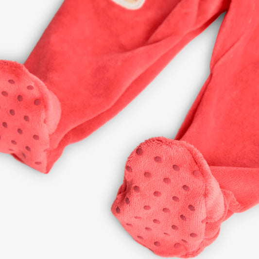 Boboli Baby Girl Velour Babygro