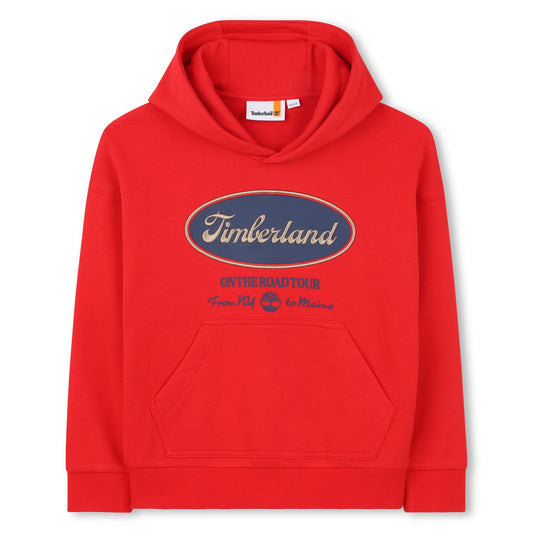 TIMBERLAND BOY HOODED SWEATSHIRT RED