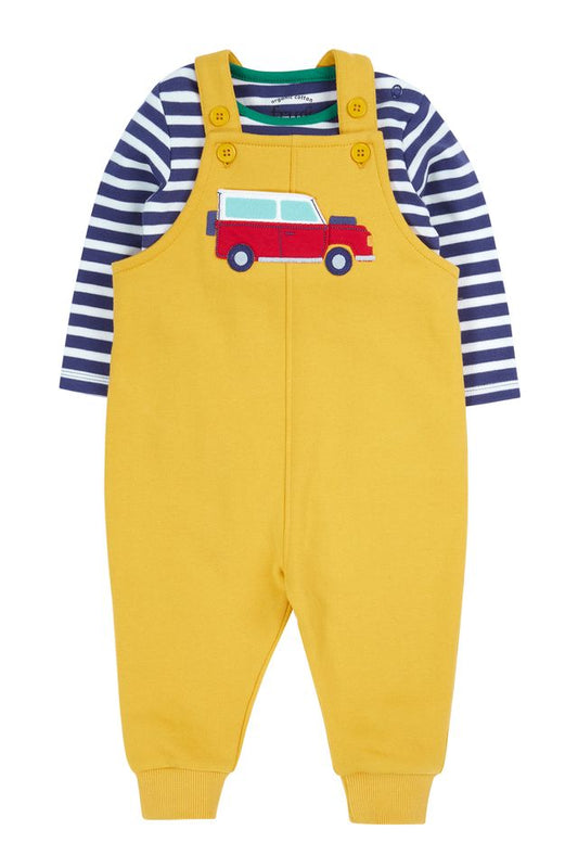FRUGI COVERACK DUNGAREE OUTFIT BUMBLEBEE/VEHICLE