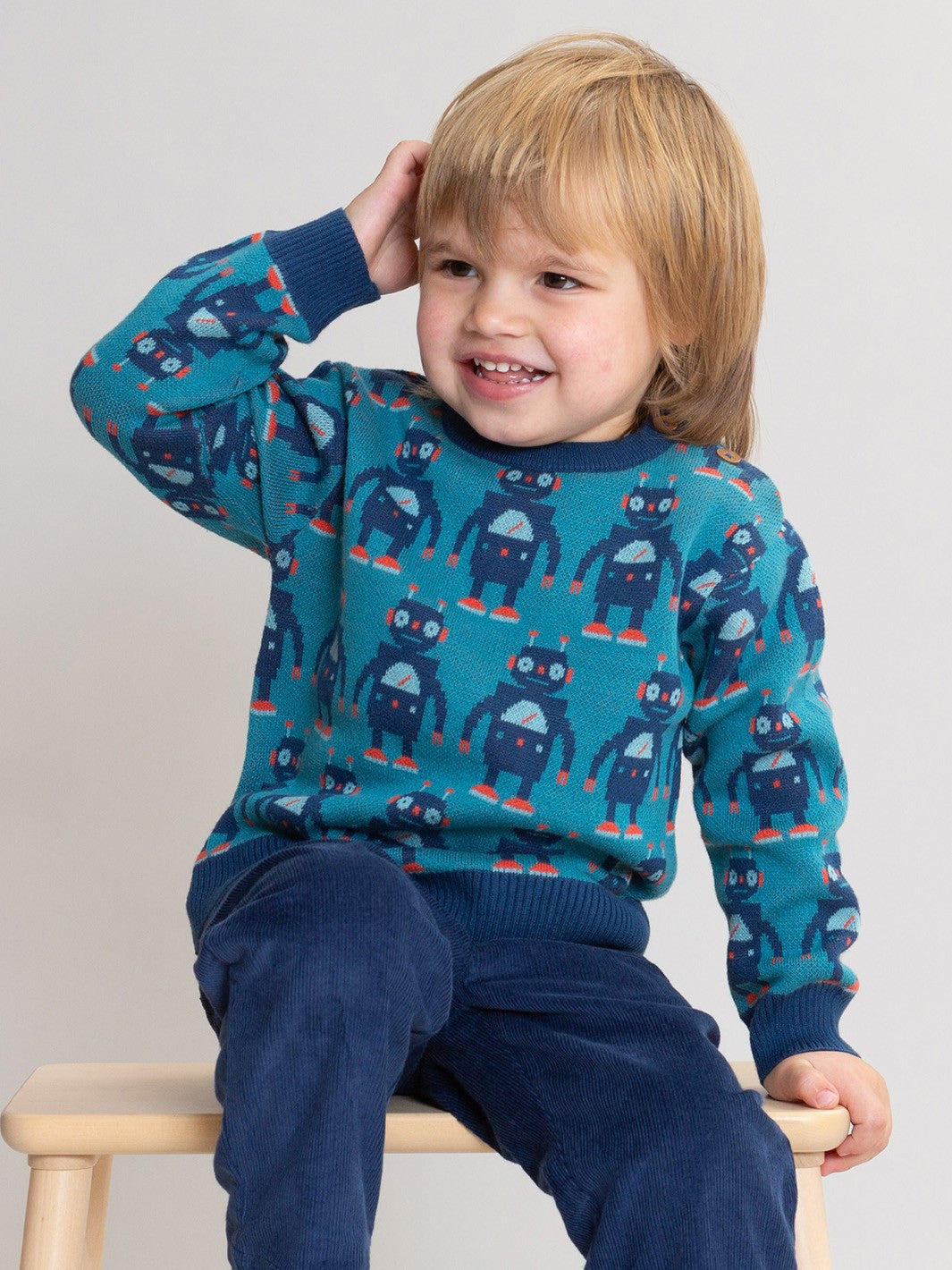 Kite Rob The Bot Jumper Blue