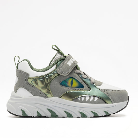 BULL BOYS OCCHIOSAURO SHOES  GREY / WHITE / GREEN v2