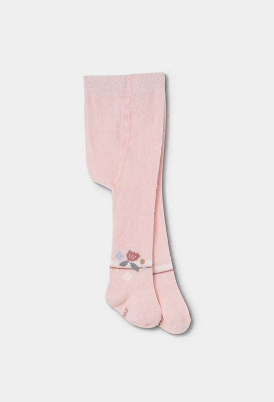 Boboli Thick Tights Floral for Baby Girl  Rose