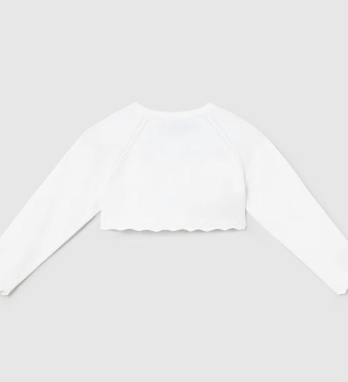 Mayoral Baby Girl Basic knit bolero White