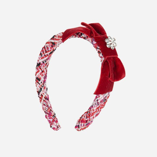 Patachou Red Tweed Hairband Accessory