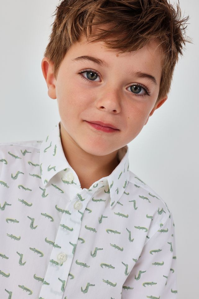 Boboli Poplin shirt printed for boy