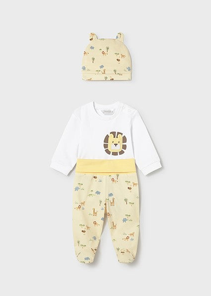 Mayoral Baby Yellow Footed Pants Set
