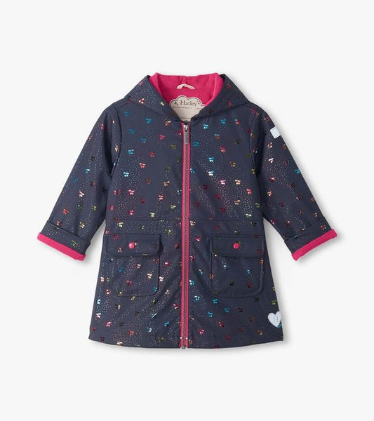 Hatley Rainbow Foil Cherry Rain Coat