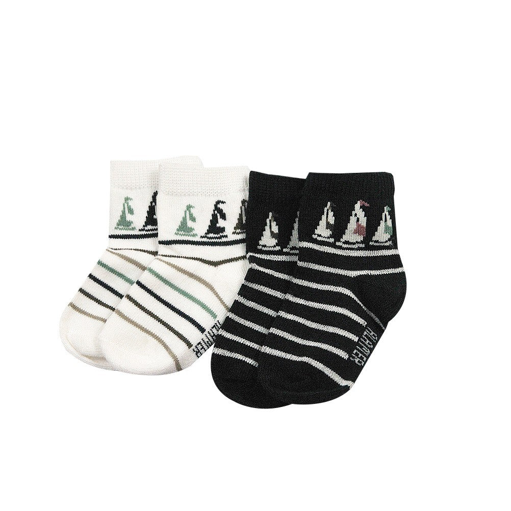 WEEKEND A LA MER INOUI SOCKS (LOTS) NAVY/ECRU