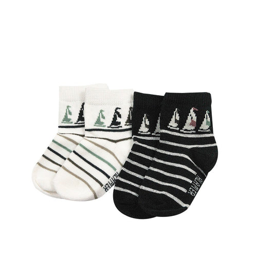 WEEKEND A LA MER INOUI SOCKS (LOTS) NAVY/ECRU