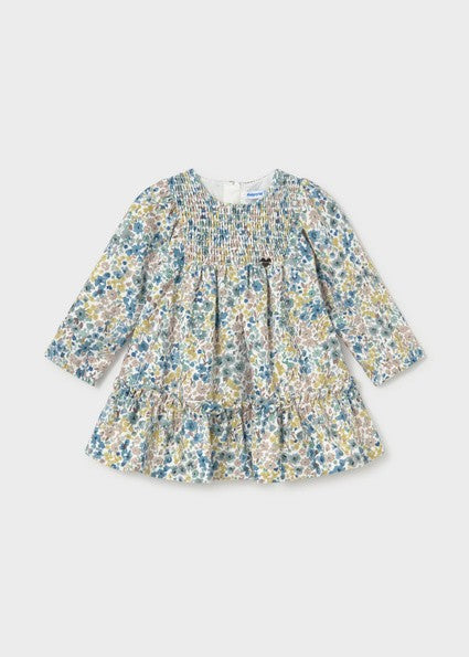 Mayoral Printed velvet dress         Anise