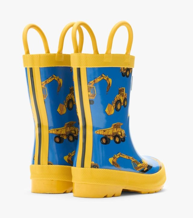 Hatley Construction Trucks Rain Boots with Handles