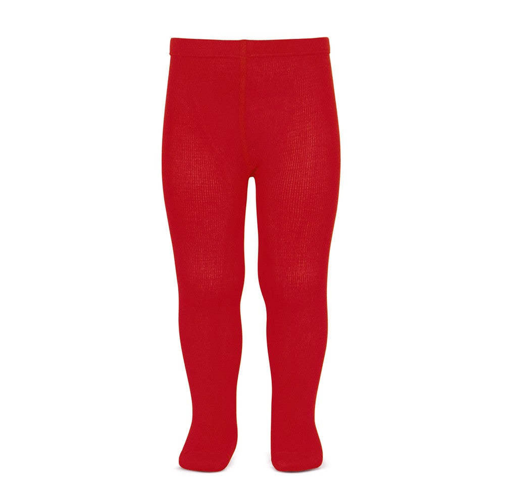 Condor Plain stitch basic tights  - 550                                             Red