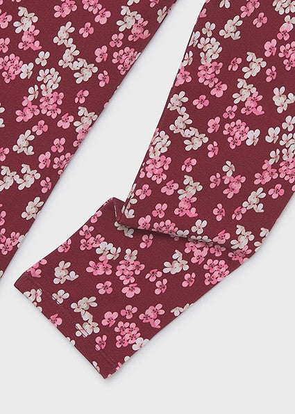 Mayoral Fleece Raspberry Printed Leggings