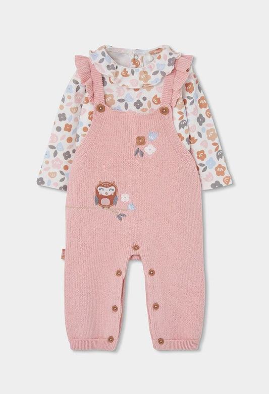 Boboli Baby Girl Rose Dungaree Set