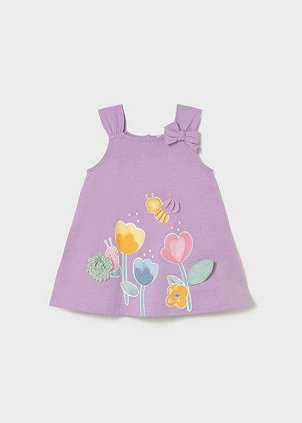 Mayoral Baby Girl Lilac Dress with sweet print
