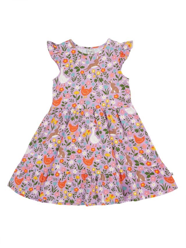 FRUGI OLIVIA SKATER DRESS LUPIN MEADOW PLAY