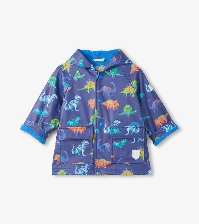 Hatley dino party snap rain coat