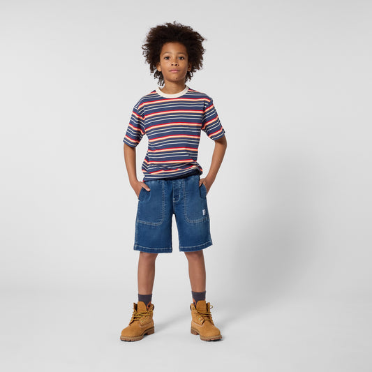 TIMBERLAND BOY SHORT SLEEVES TEE-SHIRT SLATE BLUE