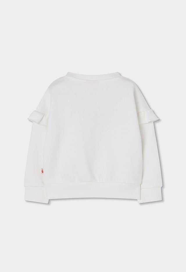 Boboli Fleece sweatshirt for girl  off white