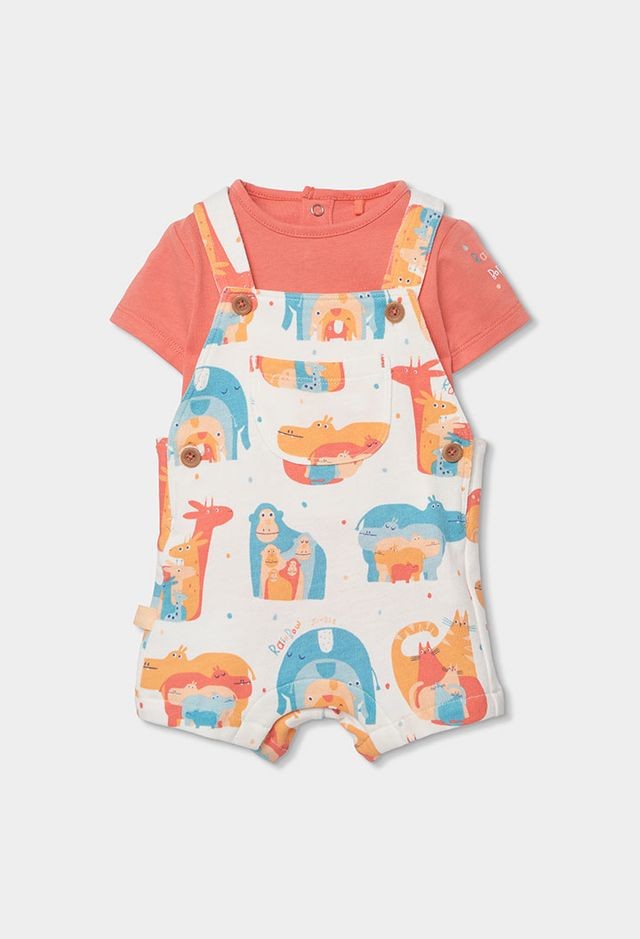 Boboli Hippo dungaree set for baby