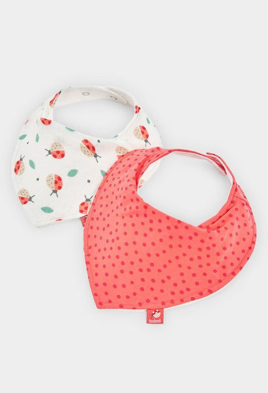 Boboli 2 pack bibs for baby girl