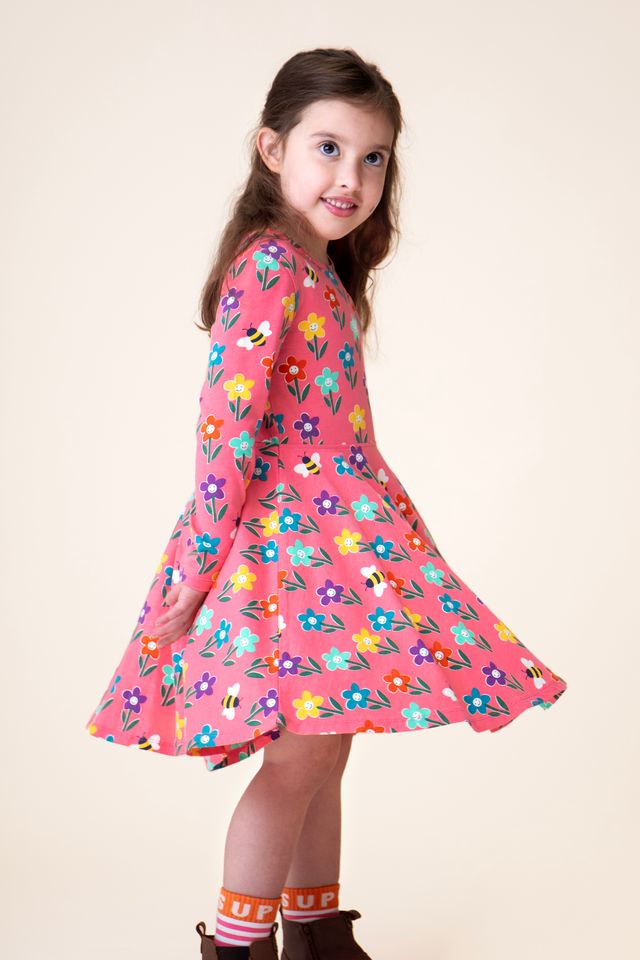 FRUGI SOFIA SKATER DRESS TULIP FUN FLOWERS