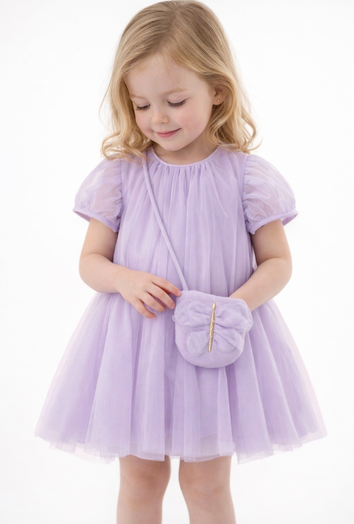 Mayoral Baby Girl tulle dress with bag