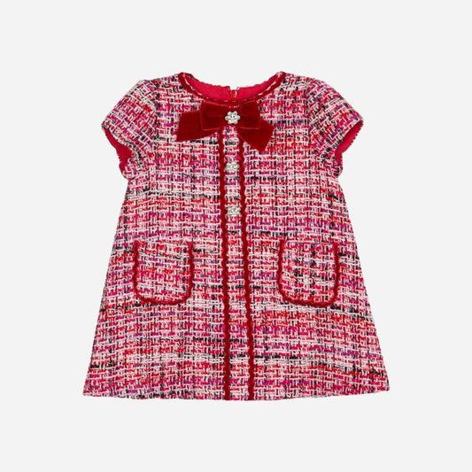 Patachou Girl Red Tweed Dress