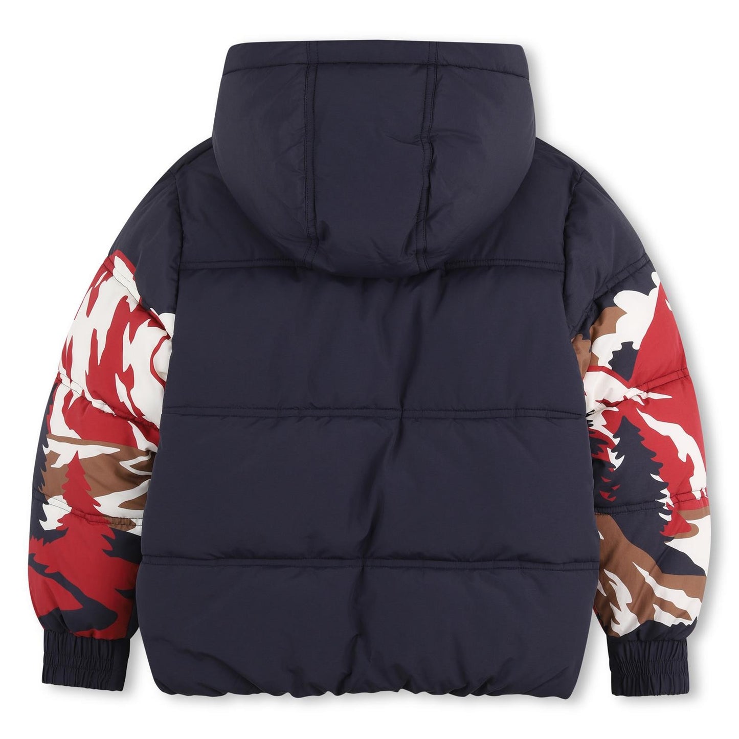 TIMBERLAND PUFFER JACKET in NAVY & RED
