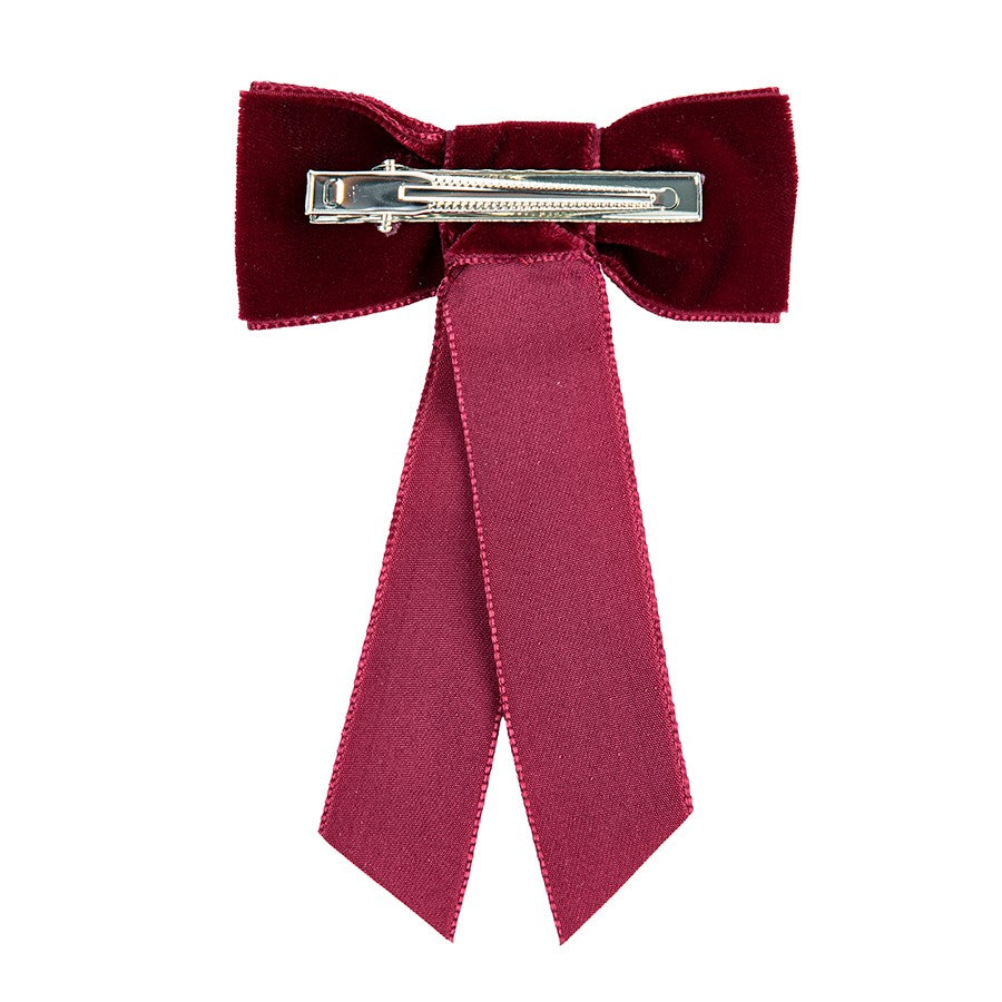 Condor Coquette hair clip with velvet bow - 575                                    Garnet