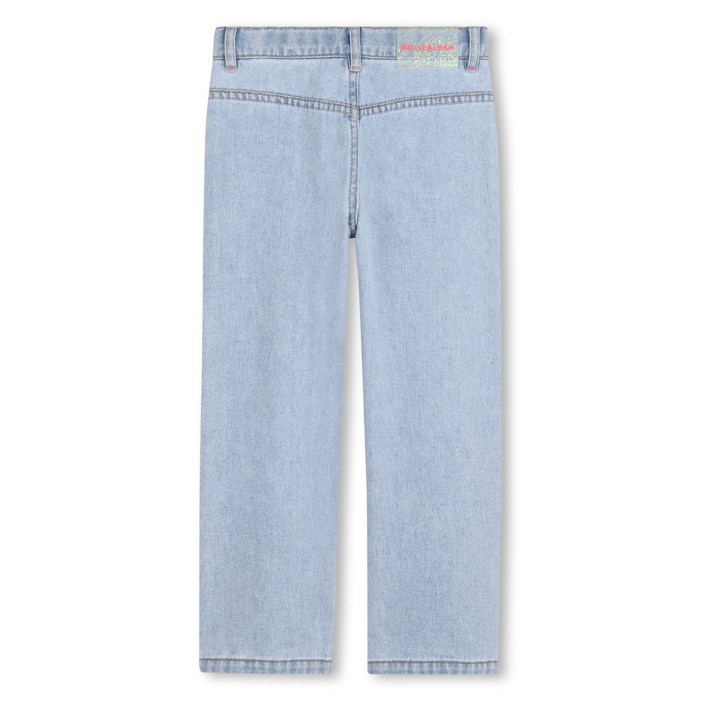 BILLIEBLUSH DENIM TROUSERS WITH RHINESTONE POCKETS