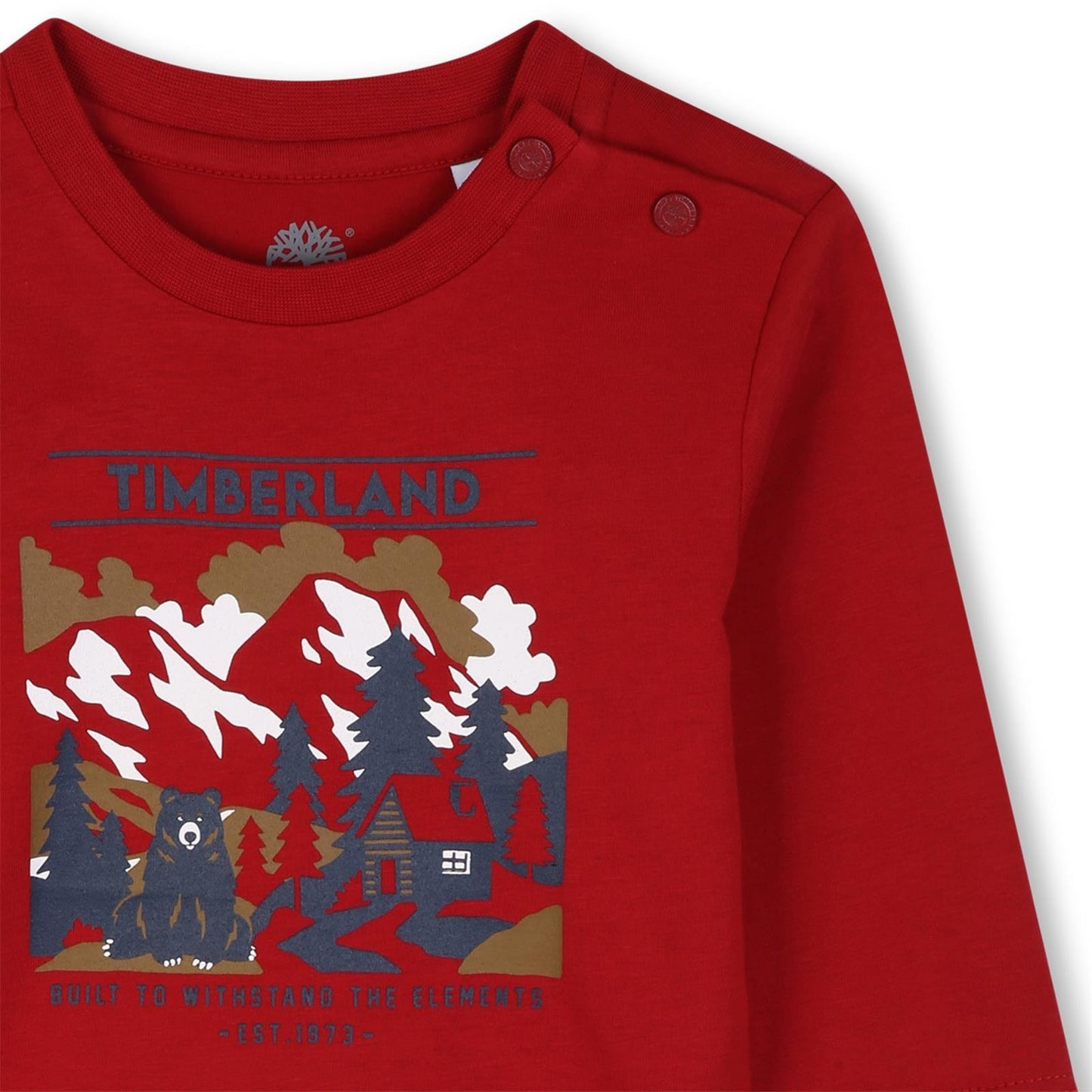 TIMBERLAND LONG SLEEVE T-SHIRT in RED