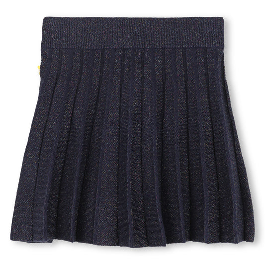BILLIEBLUSH JUPE MAILLE PLEATED SKIRT NAVY