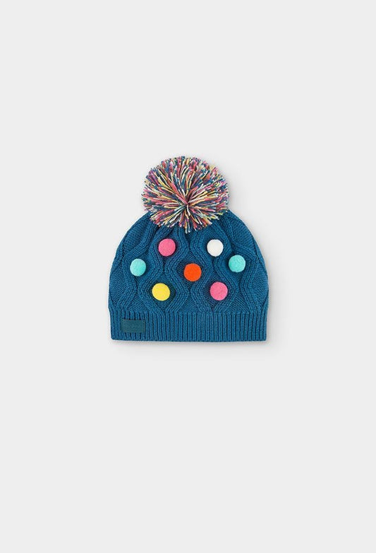 Boboli Girl Knit Polka Dot Hat