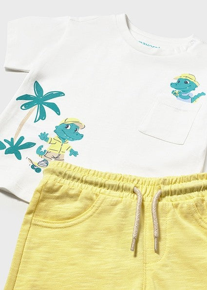 Mayoral Baby Boy Lemon Short Set